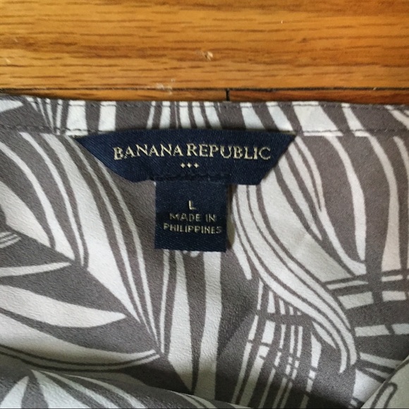 Banana Republic Large Top Cowl Neck Pattern Blouse - Picture 3 of 6